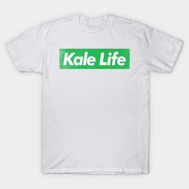 Kale Life / Vegan - Plant Based - Typography Design T-Shirt by DankFutura